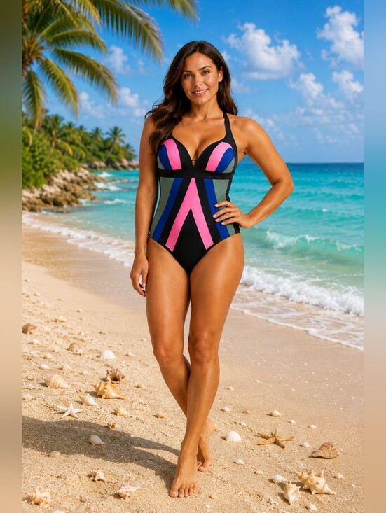 City Chic Other - City Chic Colorblock One Piece Swimsuit L